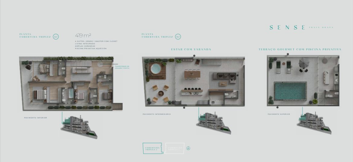 Apartamento no Ed. Sense Praia Brava na Praia Brava - foto 9