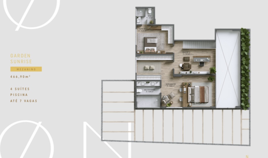 Apartamento Garden Duplex no Ed. Horizon Luxury Residences na Praia Brava em Itajaí