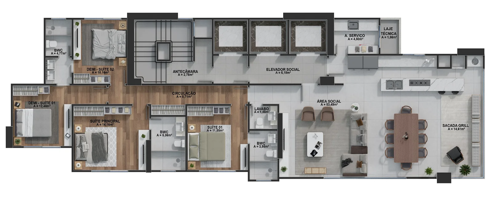 Apartamento no Ed. San Paolo Residenziale em Balneário Camboriú - foto 5