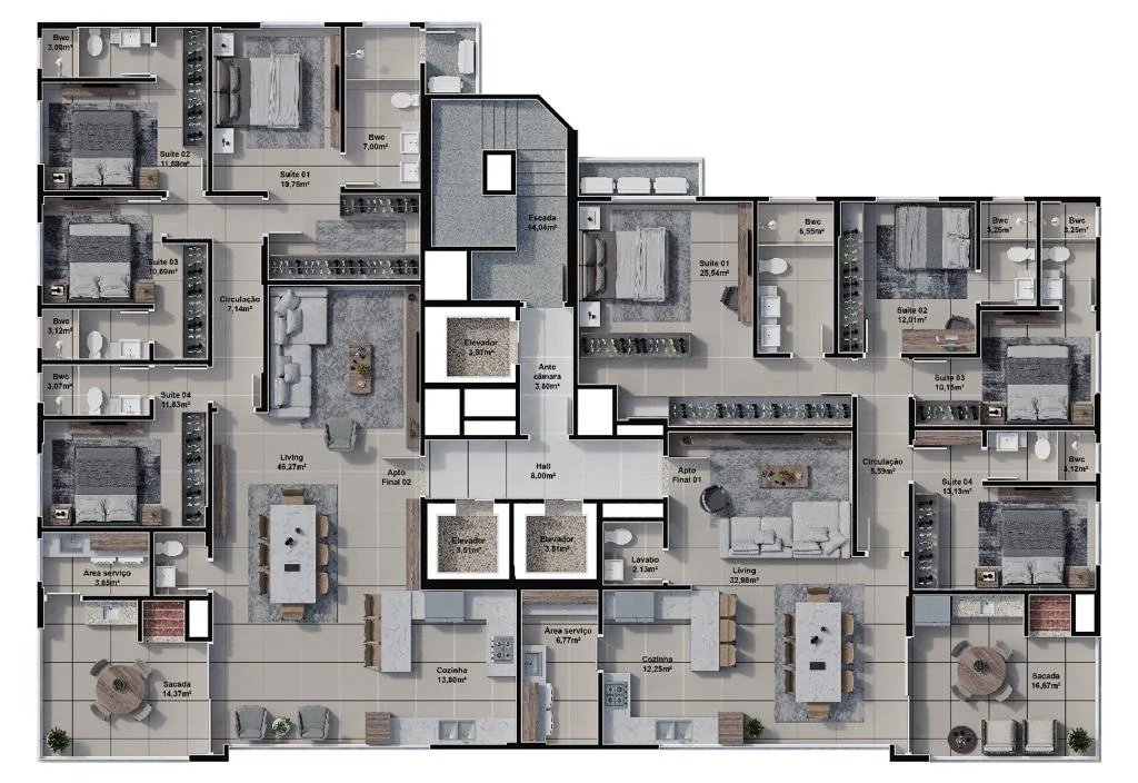 Apartamento no Ed. Las Salinas Residences em Balneário Camboriú - foto 9