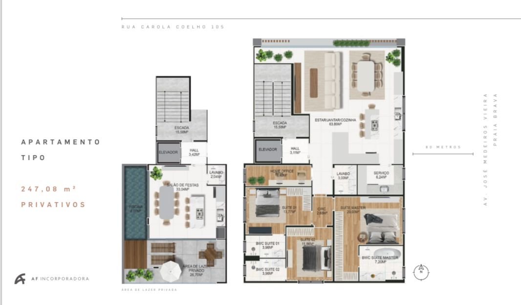Apartamento no Ed. In Exclusive Home na Praia Brava em Itajaí
