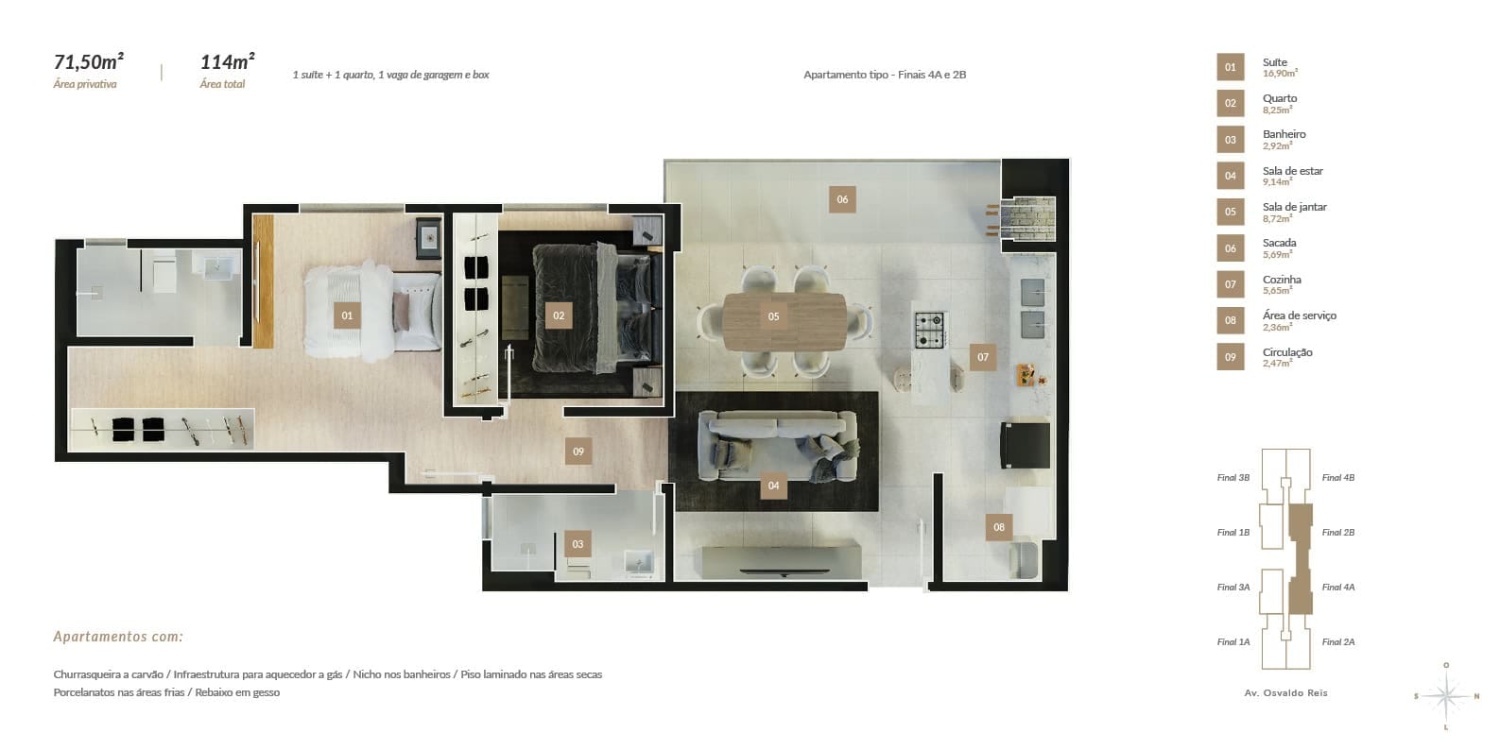 Apartamento no Edifício Venice Brava House em Praia Brava - foto 28