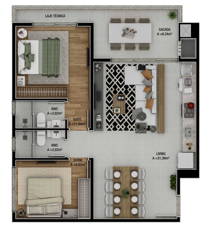 Apartamento no Brava Garden Home Club na Praia Brava - foto 27