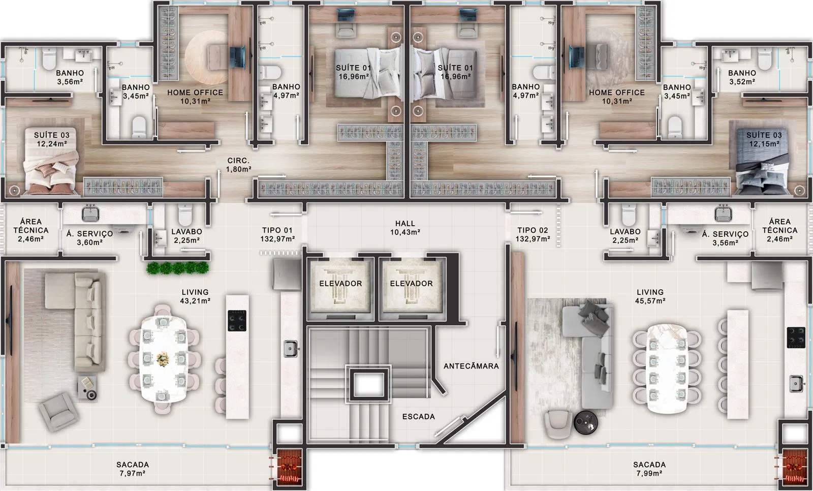 Apartamento no Edifício Brava Eco Home em Praia Brava - foto 7