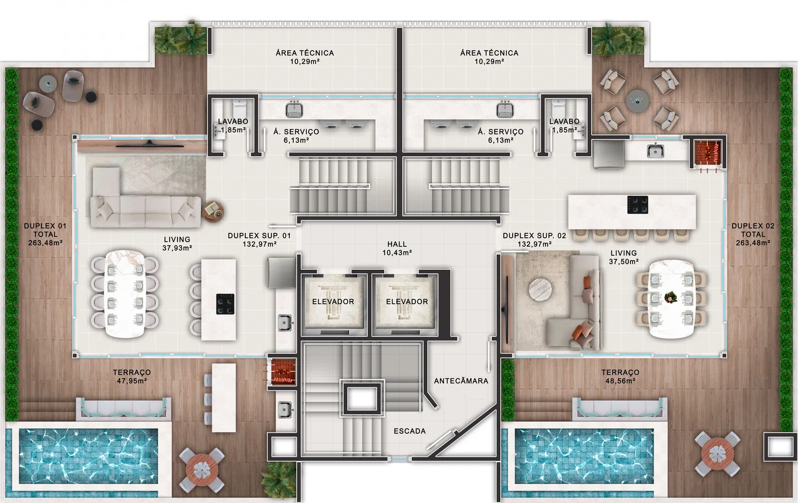 Cobertura Duplex no Edifício Brava Eco Home em Praia Brava - foto 8