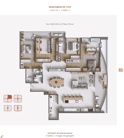 Apartamento no Condomínio Brava Beach Reserva Recife na Praia Brava - foto 22