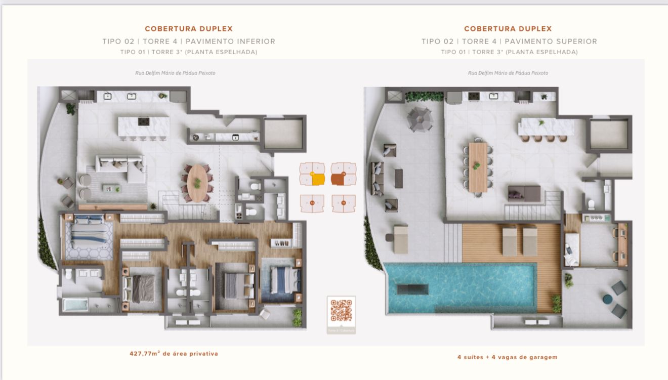 Cobertura Duplex no Condomínio Brava Beach Reserva Recife na Praia Brava - foto 22