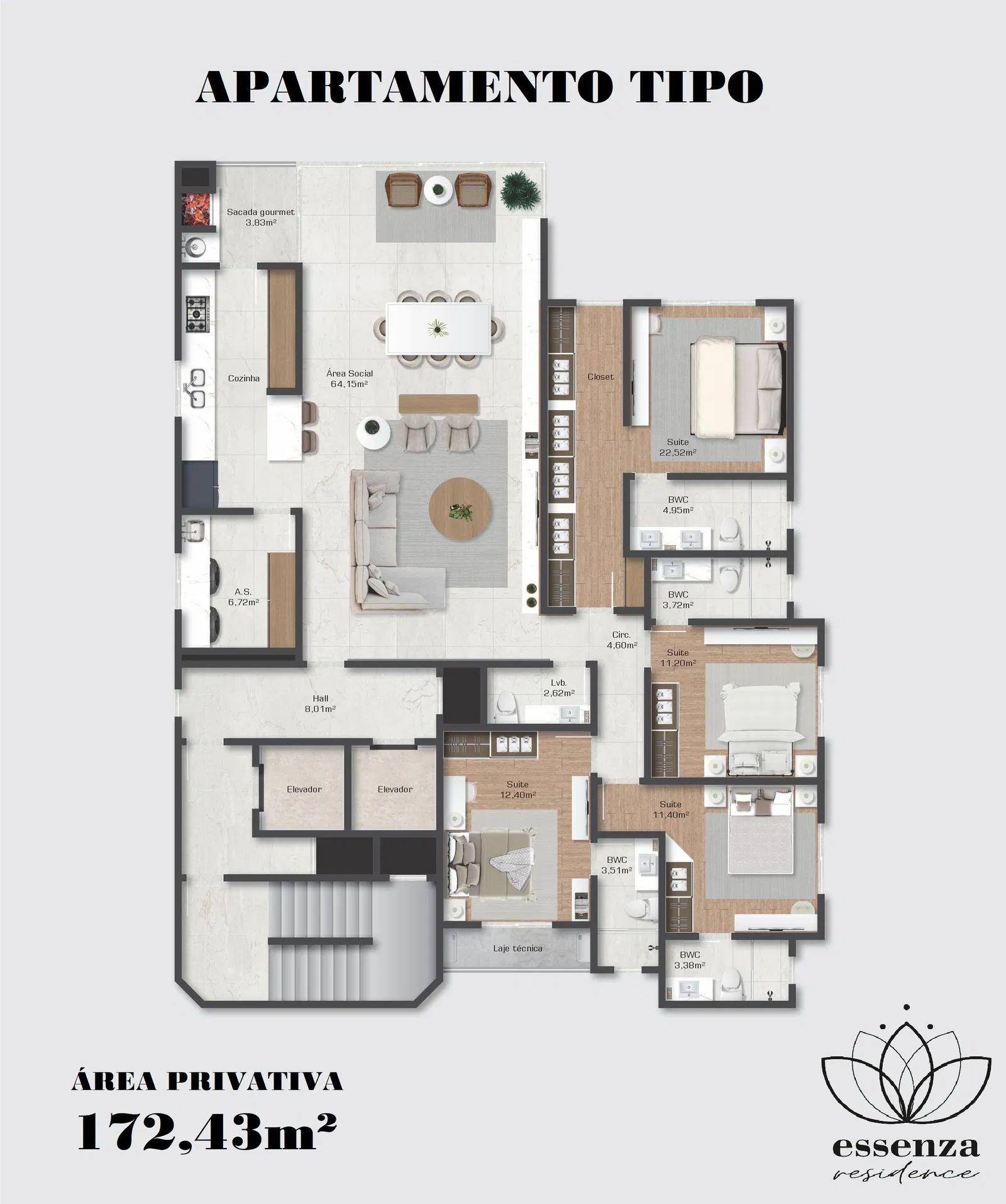 Apartamento no Edifício Essenza Residence no Centro de Balneário Camboriú - foto 10