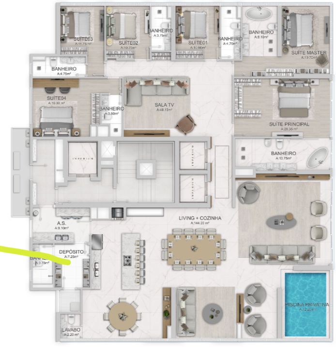 Apartamento no Edifício Imperium Tower em Balneário Camboriú - foto 19