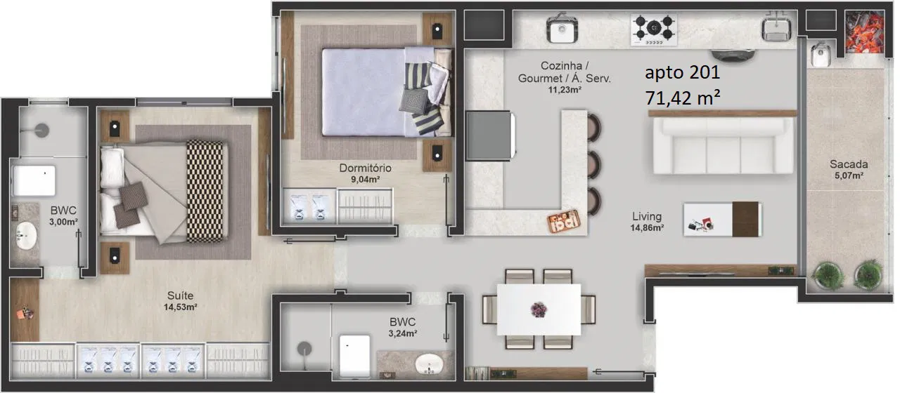 Apartamento no Edifício Caminhos do Mar em Balneário Camboriú - foto 2