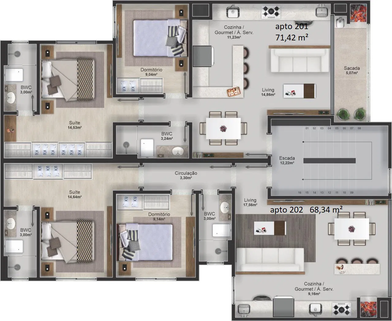 Apartamento no Edifício Caminhos do Mar em Balneário Camboriú - foto 4
