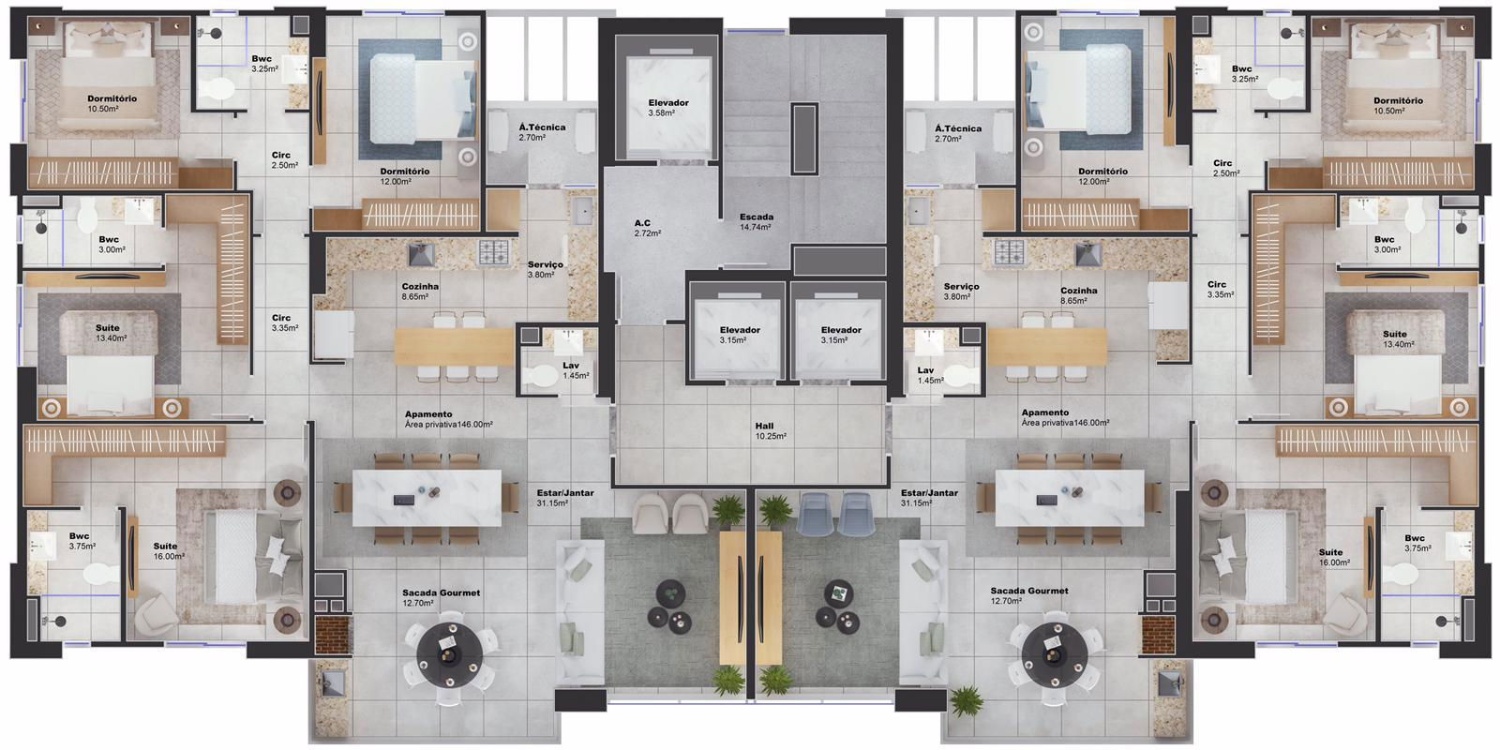 Apartamento no Ed. Opera Tower em Balneário Camboriú - foto 15