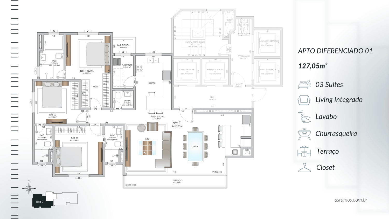 Apartamento no Edifício Maison Selenitá Residence em Balneário Camboriú - foto 10