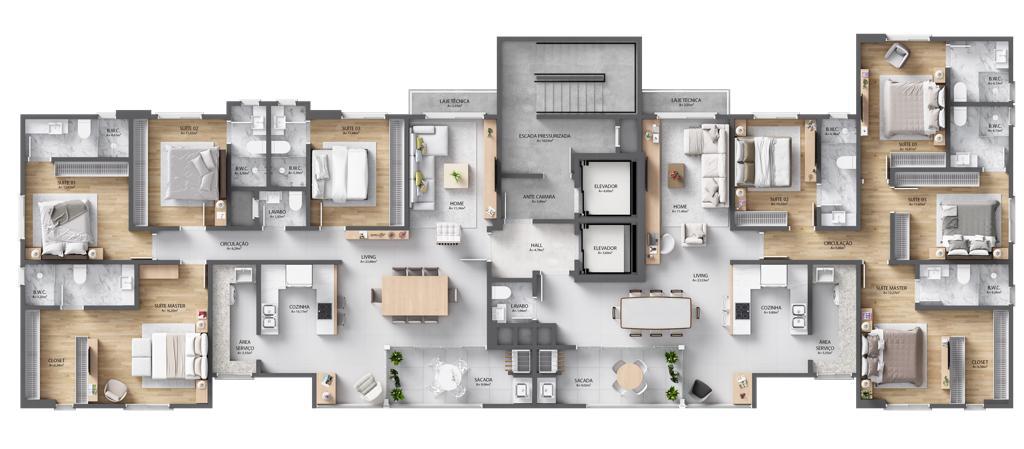 Apartamento no Ed. Las Brisas Residencial em Balneário Camboriú - foto 15