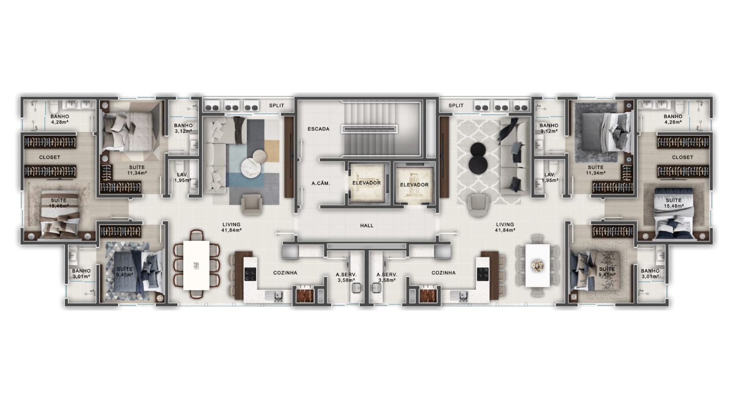 Apartamento no Edifício Vênus de Milo em Balneário Camboriú