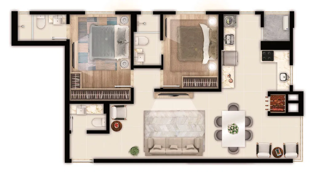 Apartamento no Edifício Boulevard Royal no centro de Itapema - foto 12