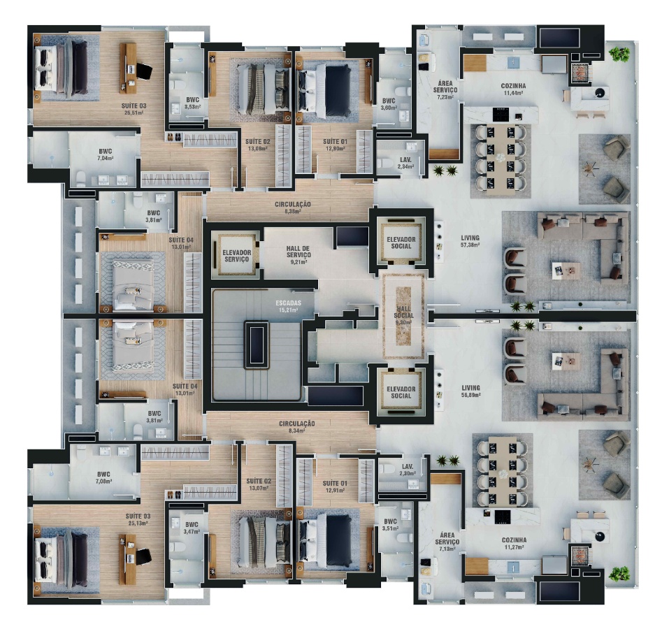 Apartamento no Ed. Exclusive 275 em Meia Praia em Itapema - foto 35