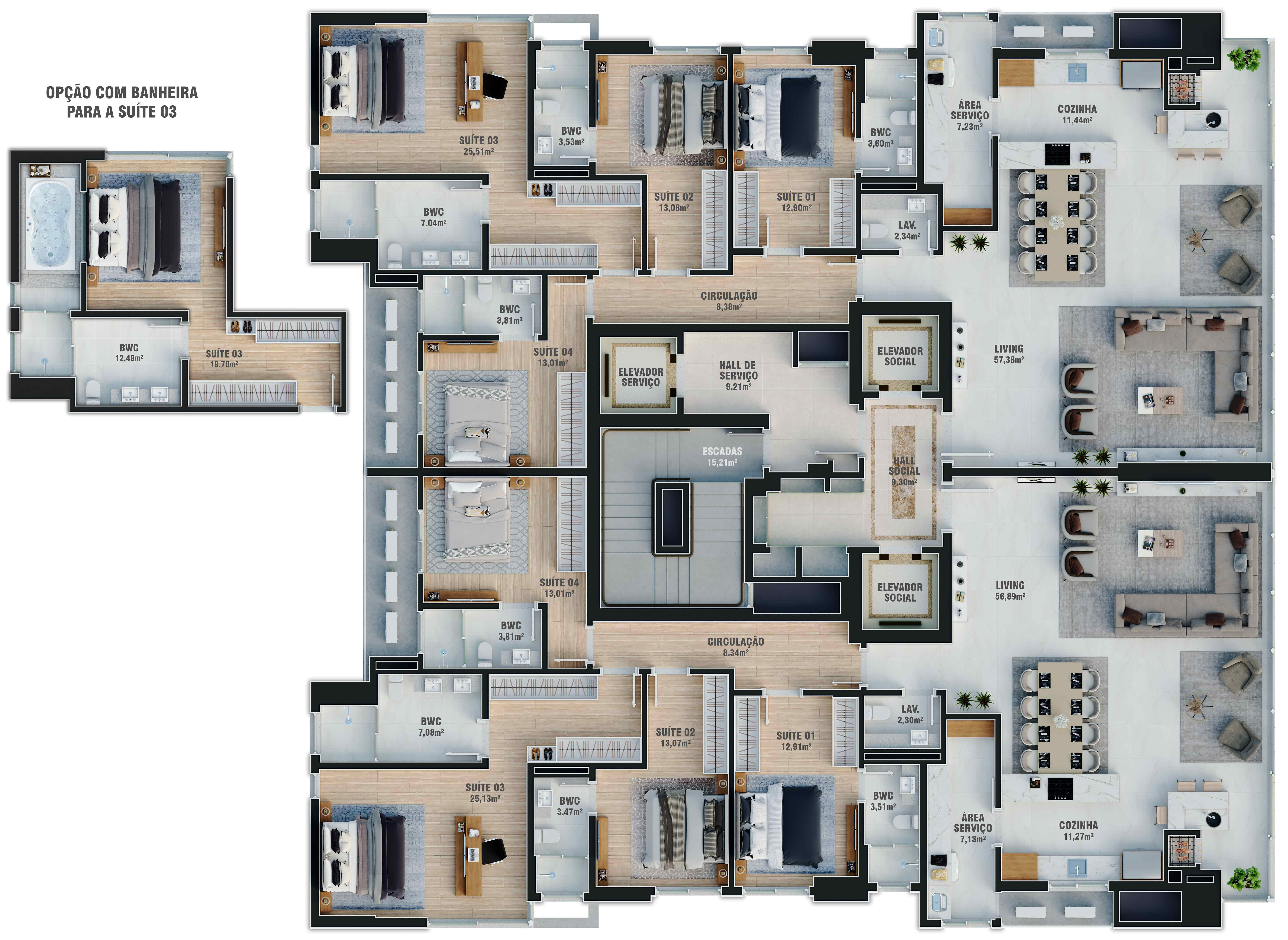 Apartamento no Ed. Exclusive 275 em Meia Praia em Itapema - foto 38