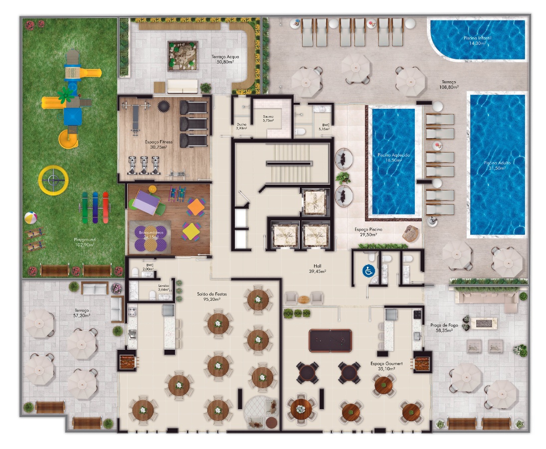Apartamento no Ed. Acqua Blue Residence em Meia Praia em Itapema - foto 11