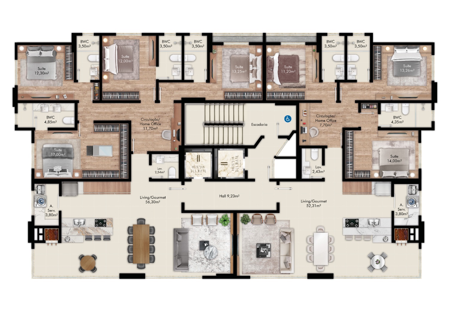 Apartamento no Edifício Impéria del Mare em Itapema - foto 16