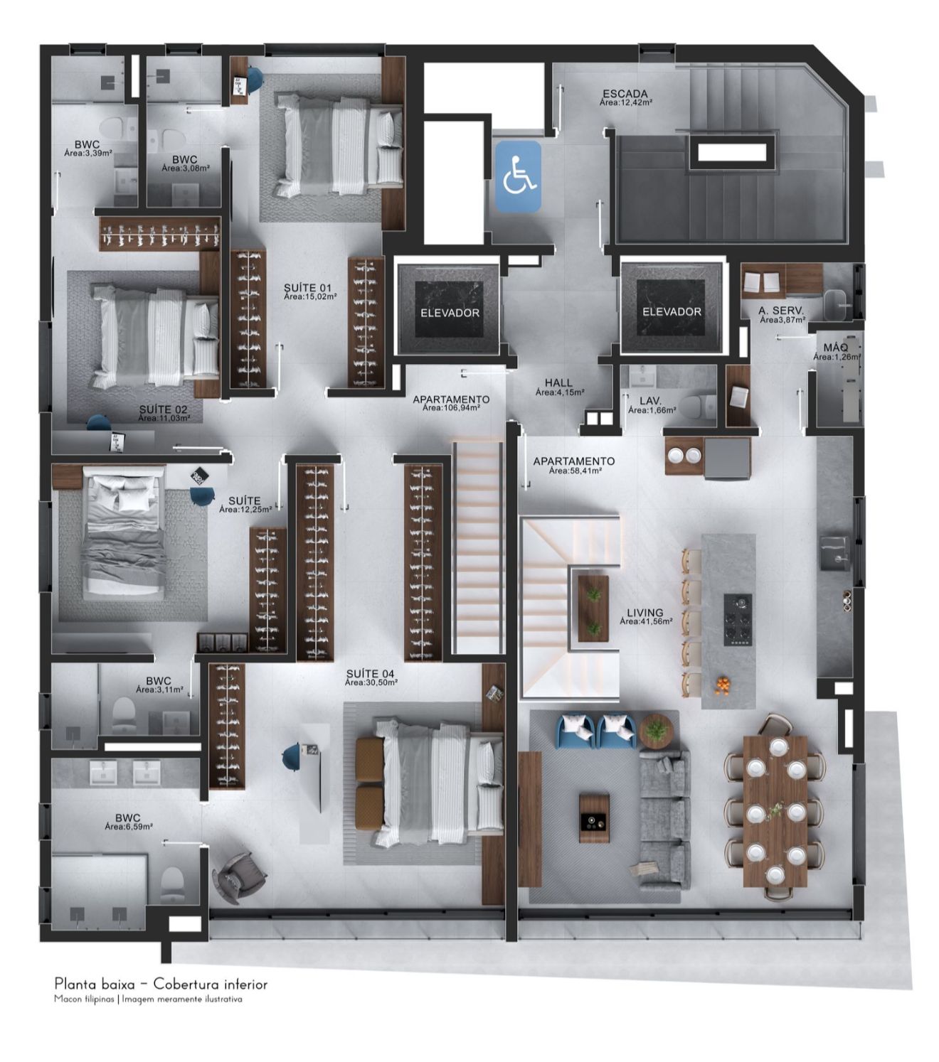 Cobertura Triplex no Edifício Filipinas Residence no Centro de Balneário Camboriú - foto 7