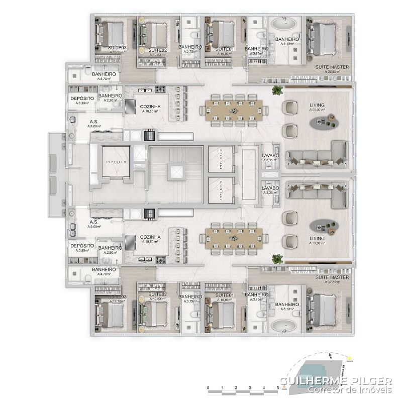 Apartamento frente mar no Ed. Imperium Tower em Balneário Camboriú - foto 19