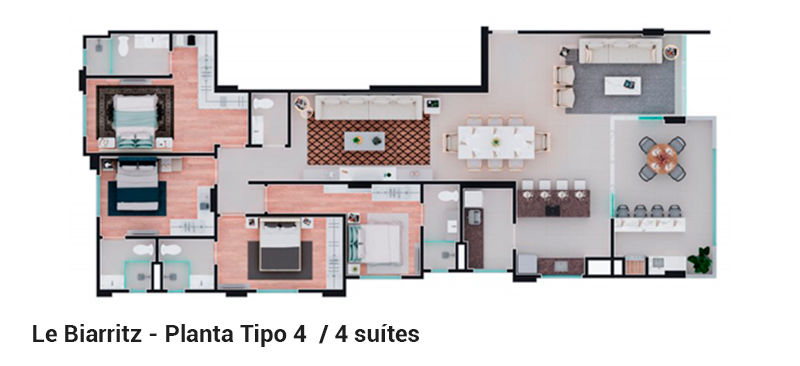 Apartamento Penthouse no Edifício Le Biarritz em Itapema - foto 16