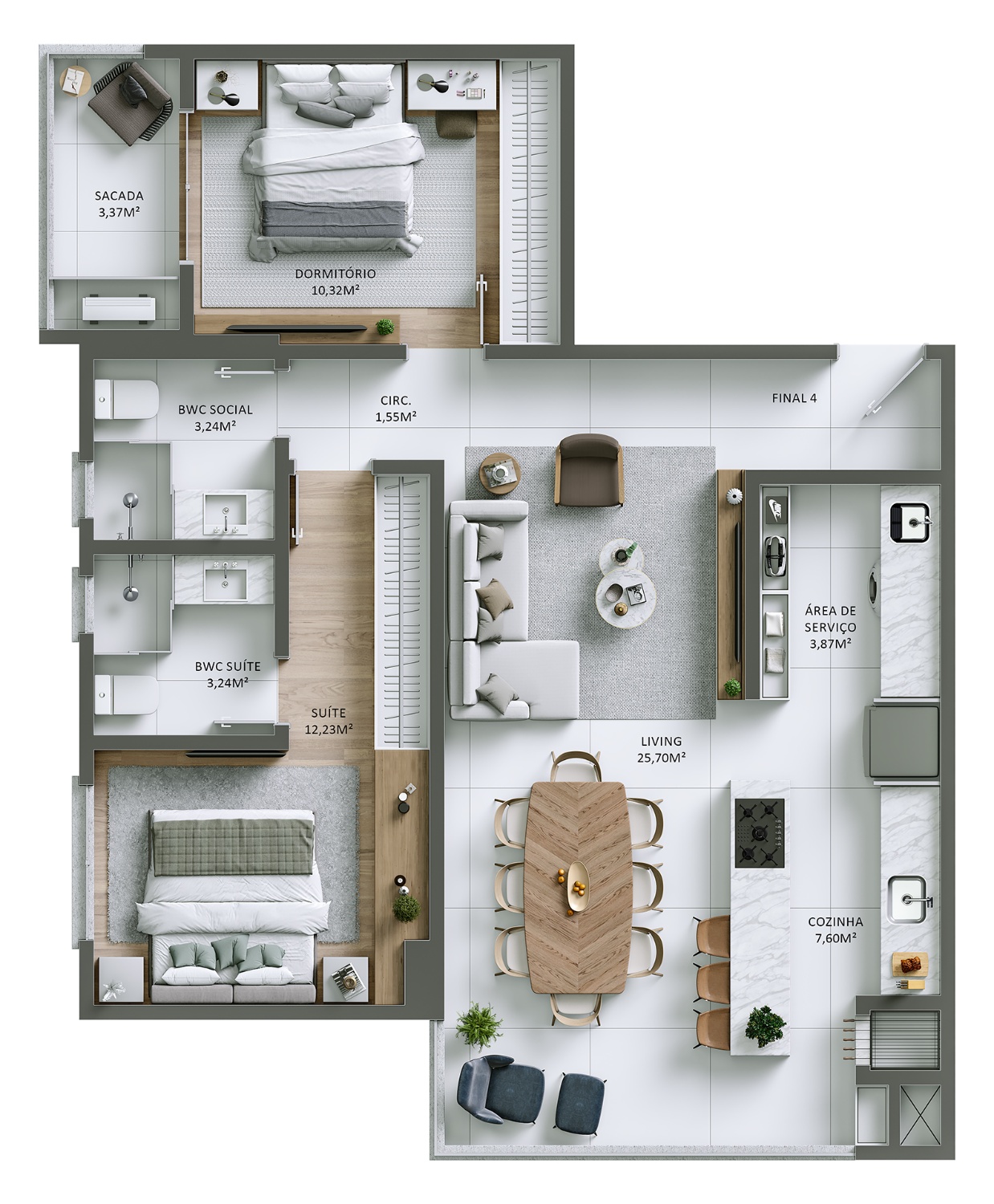 Apartamento no Edifício Positano Residencial em Praia Brava - foto 22