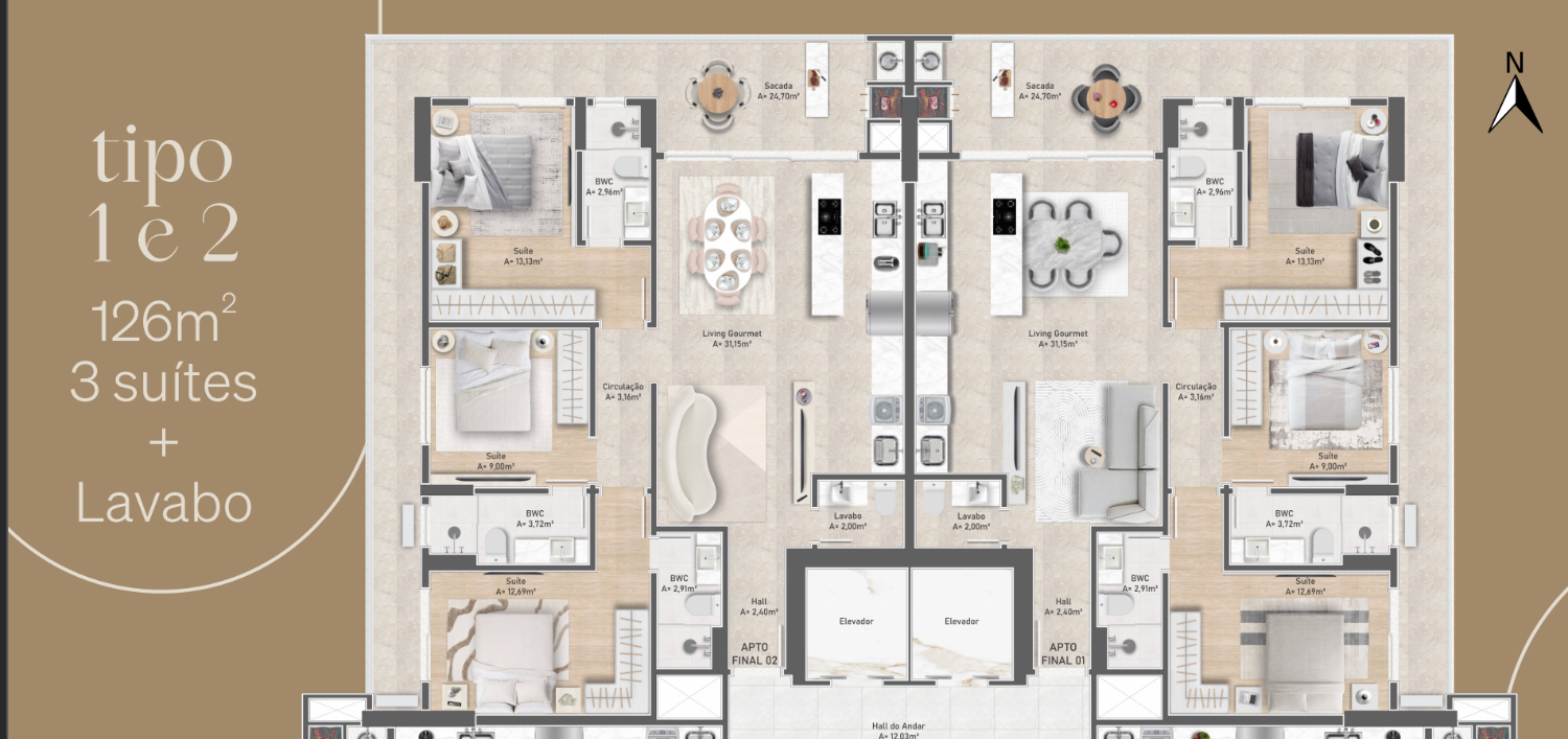 Apartamento no Edifício Meraki na Praia Brava - foto 15