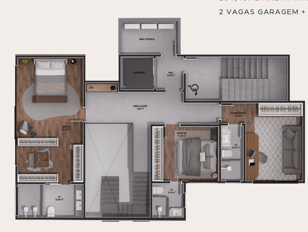 Apartamento Garden Duplex no Edifício Y.our em Praia Brava - foto 7