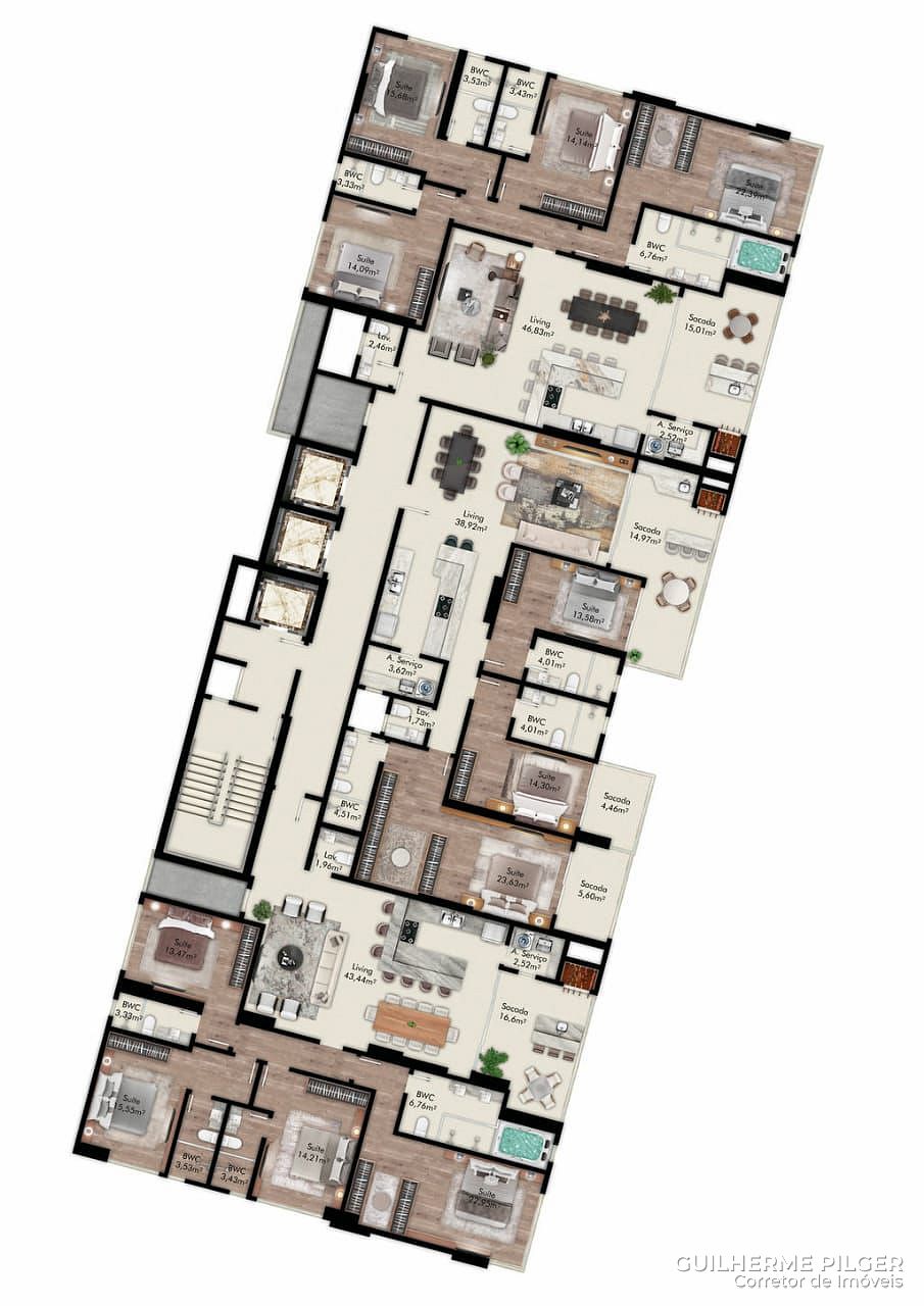Apartamento no Ed. Number One no Centro de Itapema - foto 36