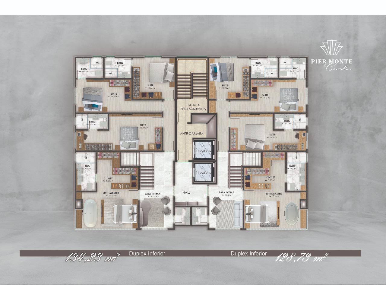 Apartamento no Ed. Pier Monte Carlo em Perequê - foto 18