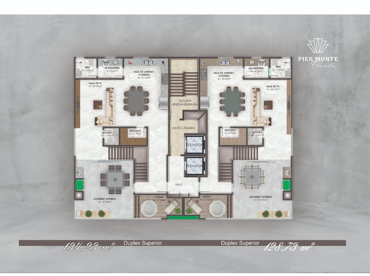Apartamento no Ed. Pier Monte Carlo em Perequê - foto 19