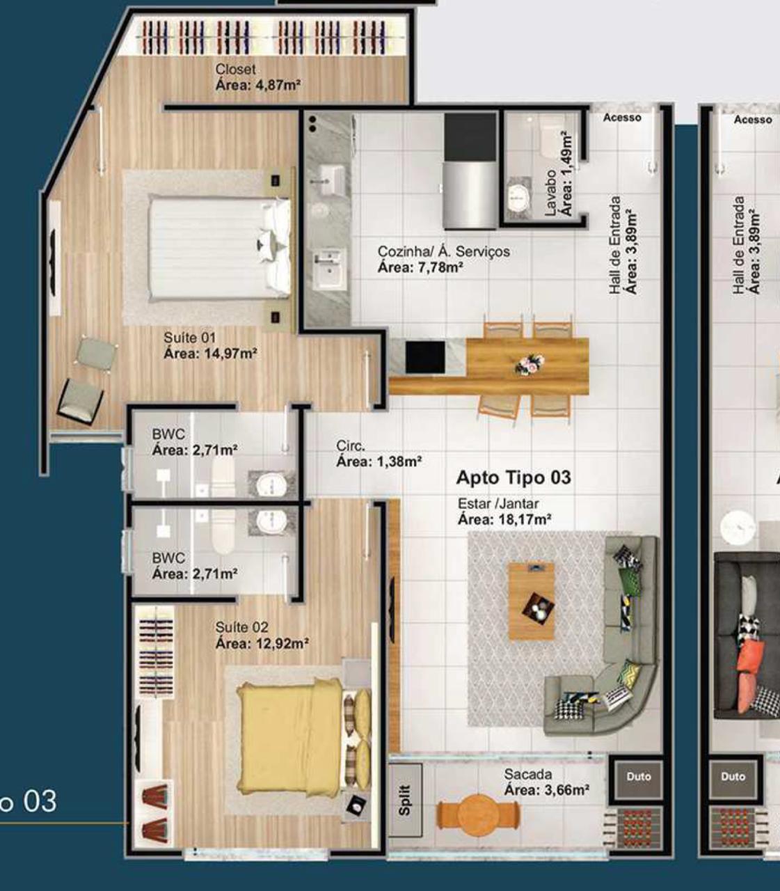 Apartamento no Ed. Paganini Tower em Balneário Camboriú - foto 21
