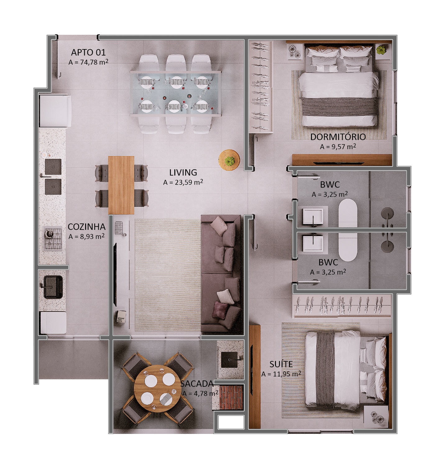 Apartamento no Ed. Manu Bay na Praia Brava - foto 20