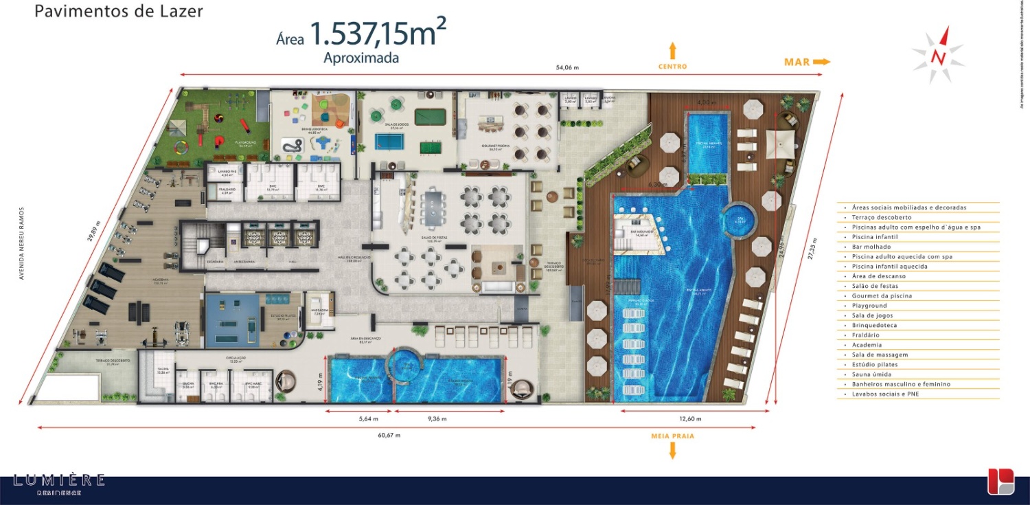 Apartamento no Ed. Lumiere Frente Mar em Itapema - foto 34