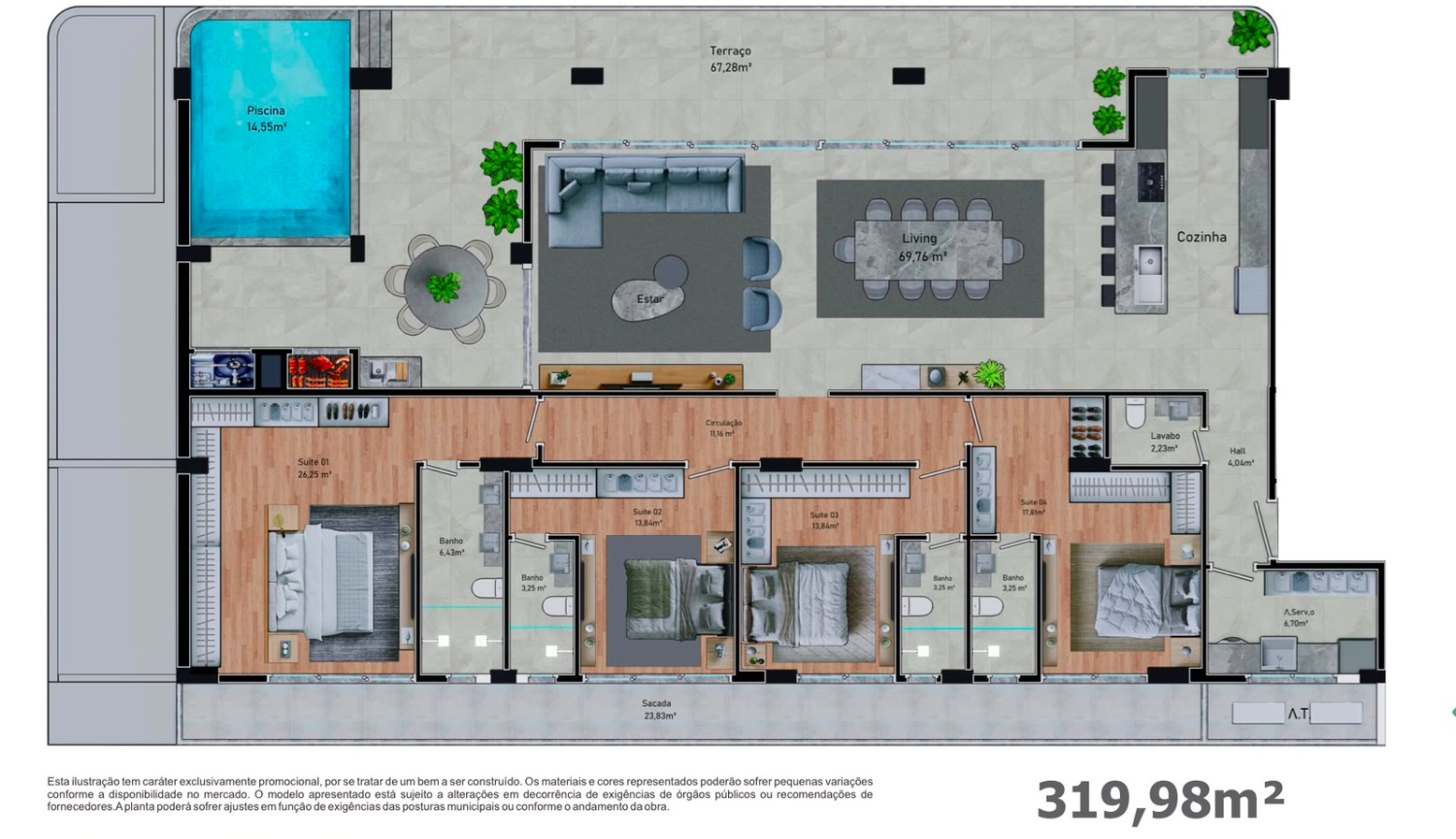 Apartamento Ed. Brava Dreams na Praia Brava - foto 23