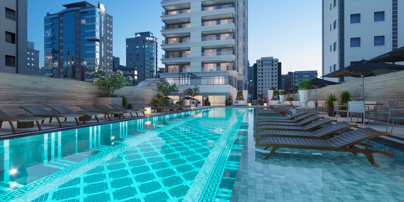Apartamento com vista para o mar no Ed. L'Atelier em Meia Praia em Itapema - foto 26