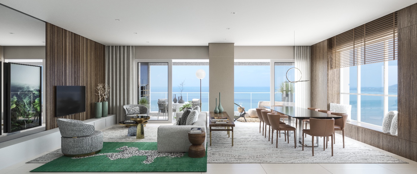 Apartamento com vista para o mar no Ed. L'Atelier em Meia Praia em Itapema - foto 32
