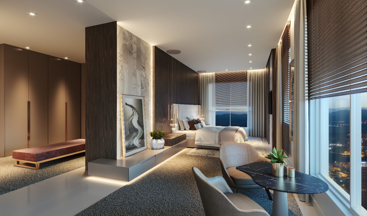 Apartamento com vista para o mar no Ed. L'Atelier em Meia Praia em Itapema - foto 34