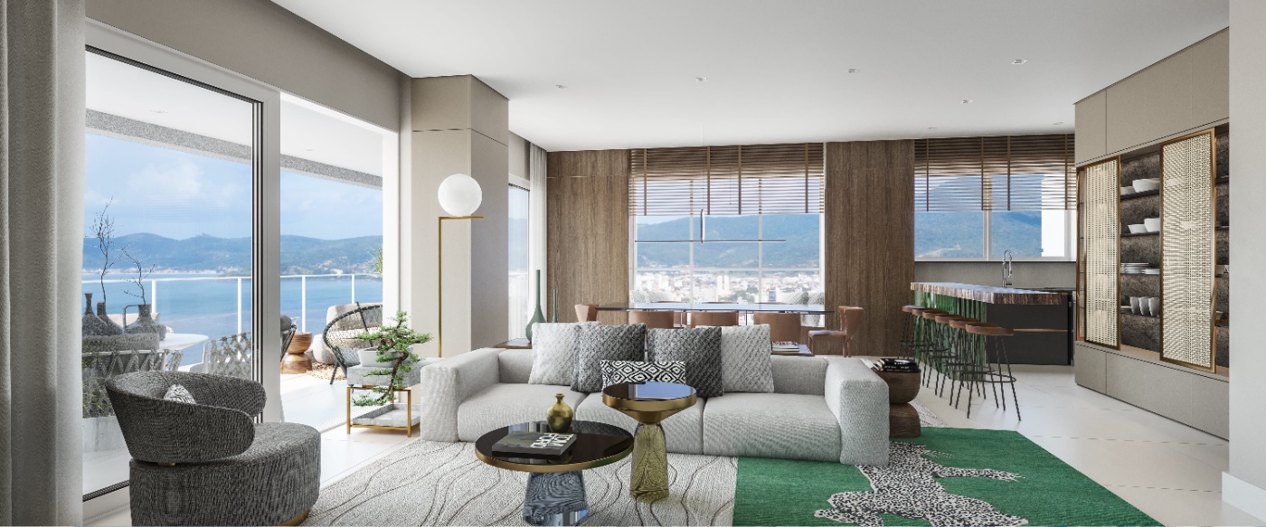 Apartamento com vista para o mar no Ed. L'Atelier em Meia Praia em Itapema - foto 35