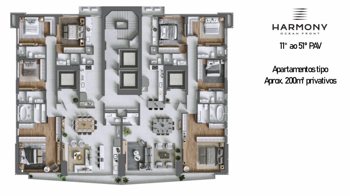 Apartamento Frente Mar no Ed. Harmony Ocean Front em Balneário Camboriú - foto 34