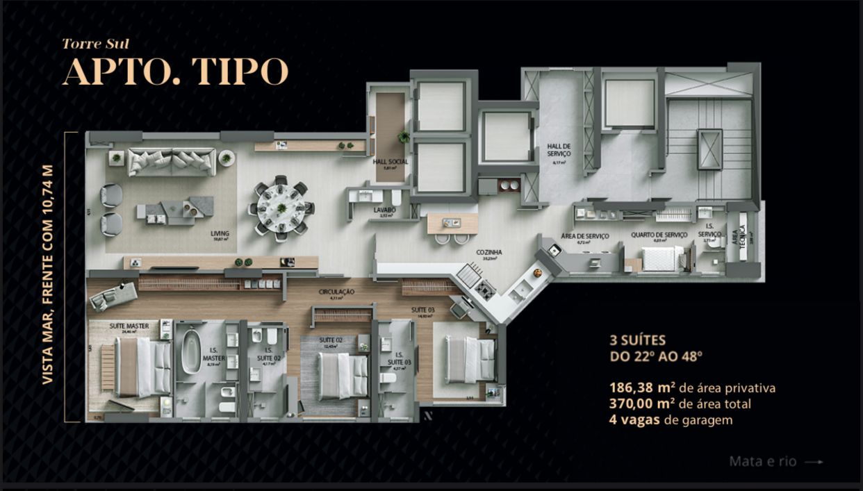 Apartamento frente mar no Ed. Fischer Dreams em Balneário Camboriú - foto 14