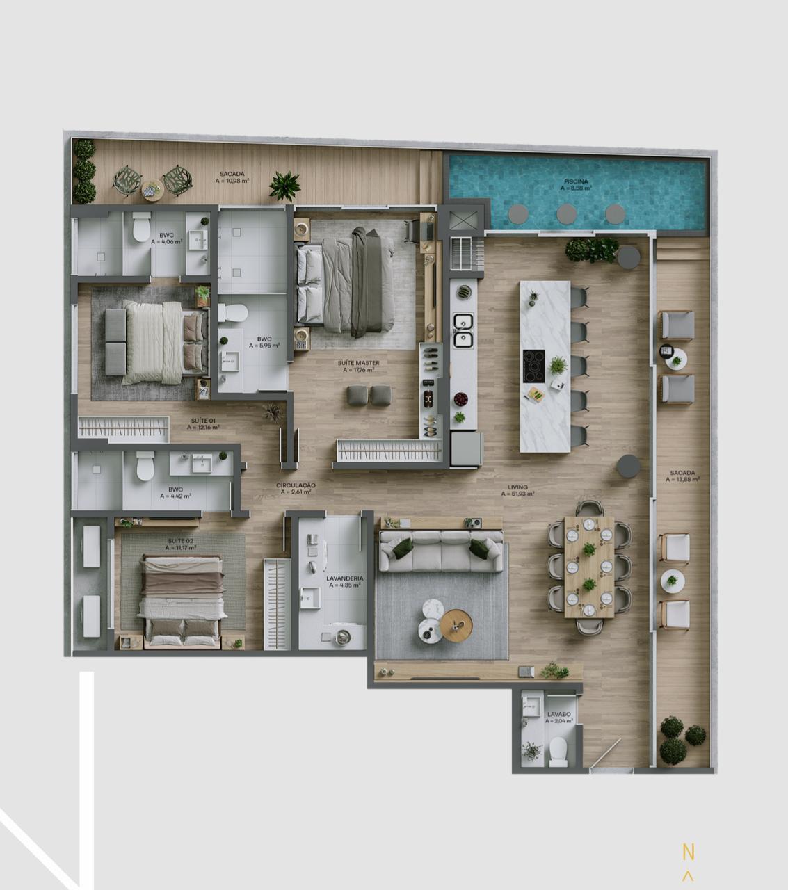 Cobertura no Ed. Horizon Luxury Residences na Praia Brava - foto 10