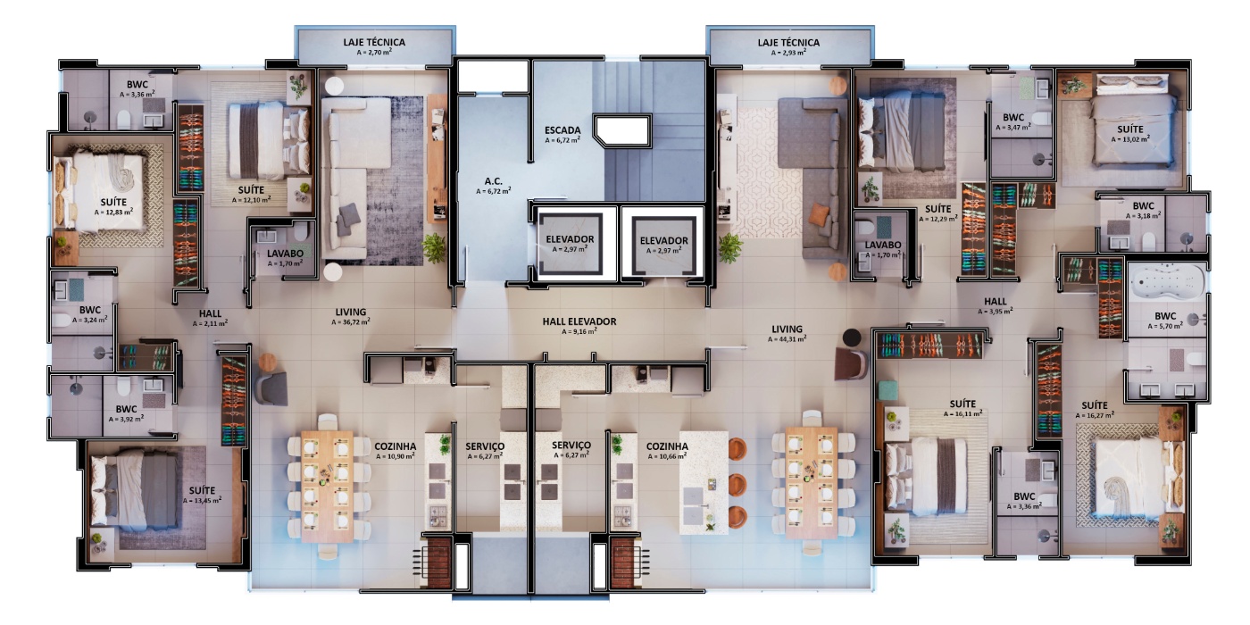 Apartamento no Ed. Ilhas Fiji Residence em Balneário Camboriú - foto 20