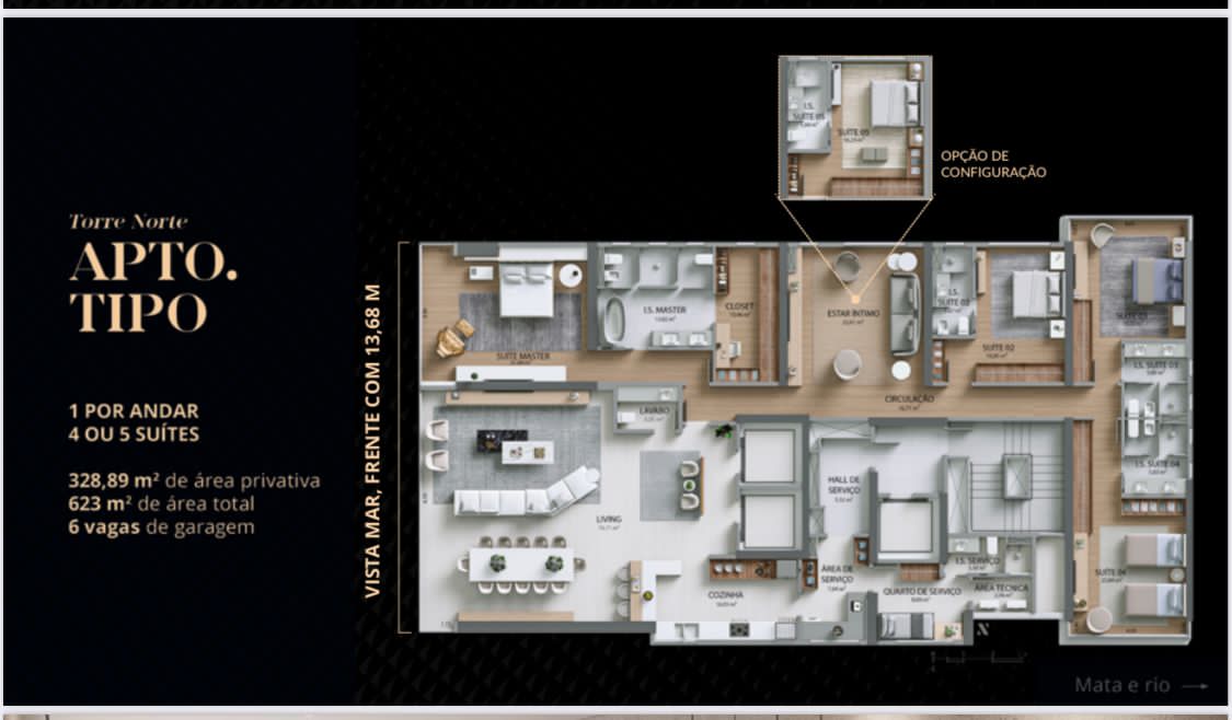 Apartamento frente mar no Ed. Fischer Dreams em Balneário Camboriú - foto 14