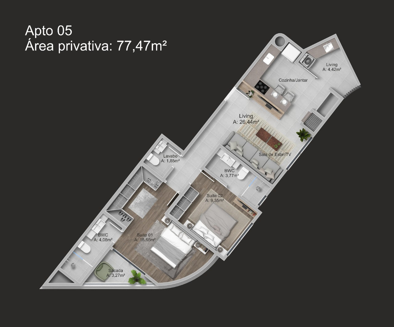 Apartamento no Ed. Brava Coast na Praia Brava - foto 11