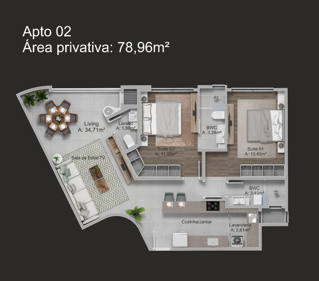 Apartamento no Ed. Brava Coast na Praia Brava - foto 13