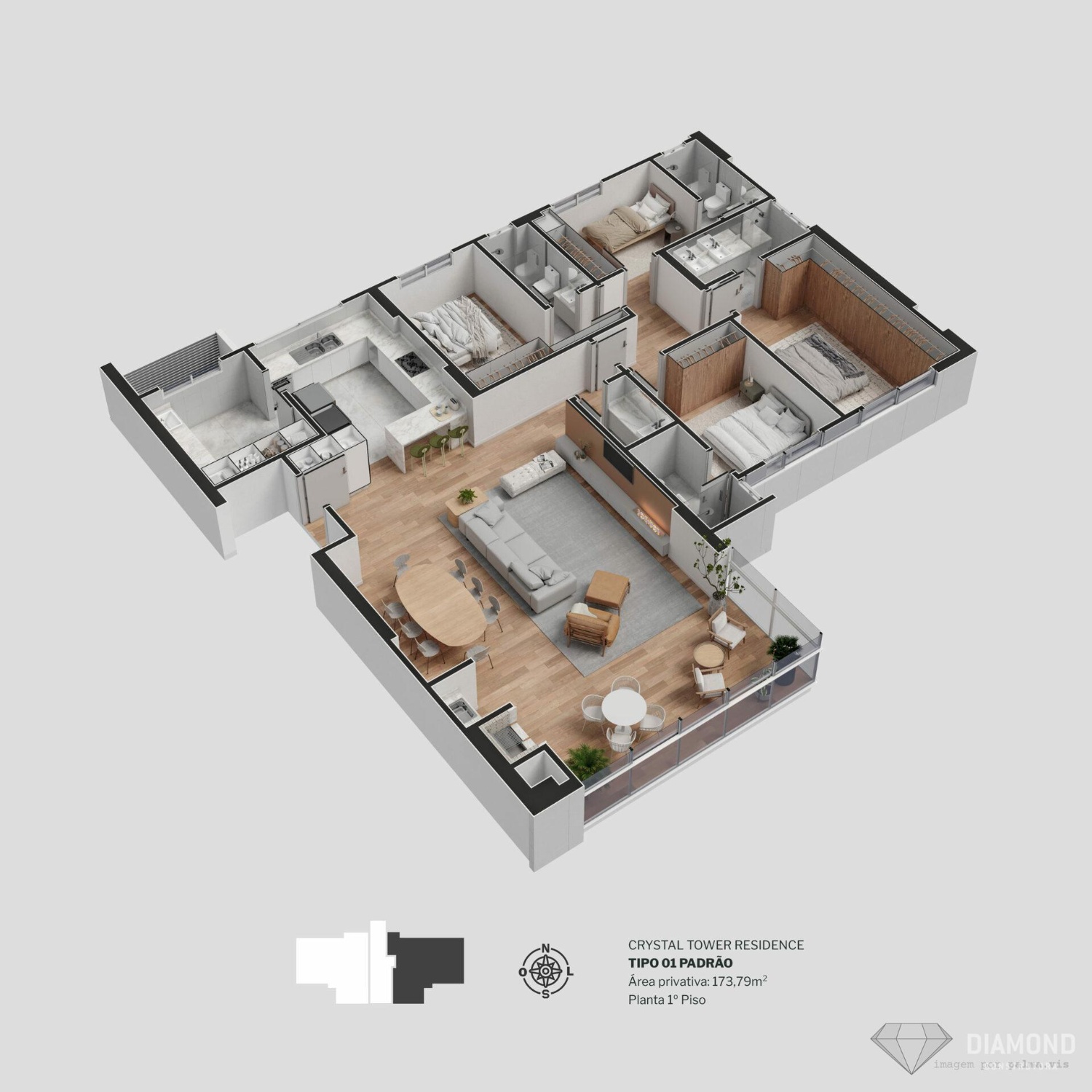 Apartamento no Ed. Diamond Crystal Tower em Balneário Camboriú - foto 29