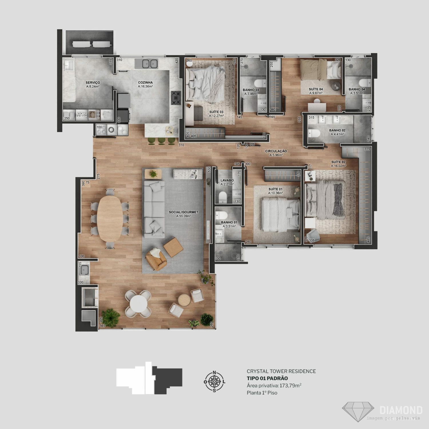 Apartamento no Ed. Diamond Crystal Tower em Balneário Camboriú - foto 30